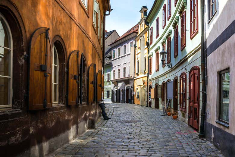 Calle del centro de Český Krumlov