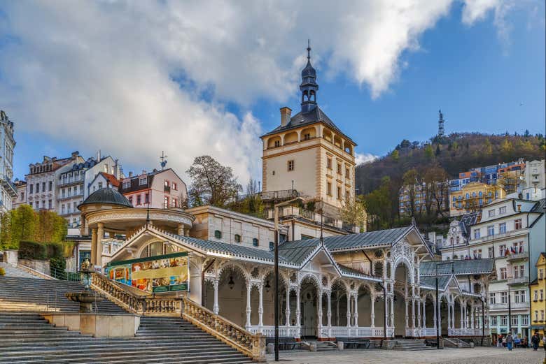 Il centro di Karlovy Vary