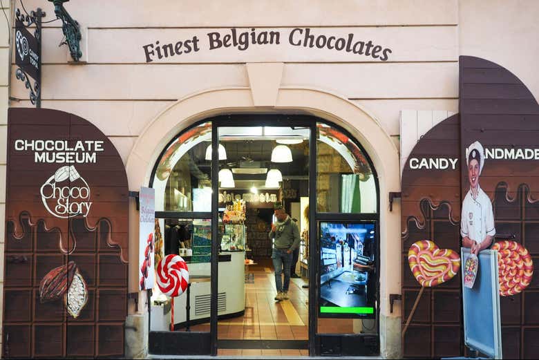 Desde la misma entrada al Choco Story se os hará la boca agua