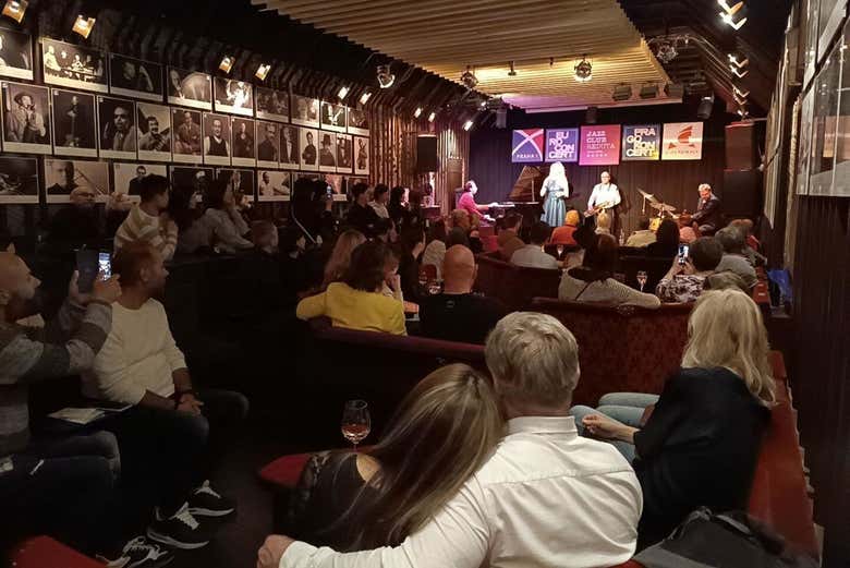 Spectators enjoying the show