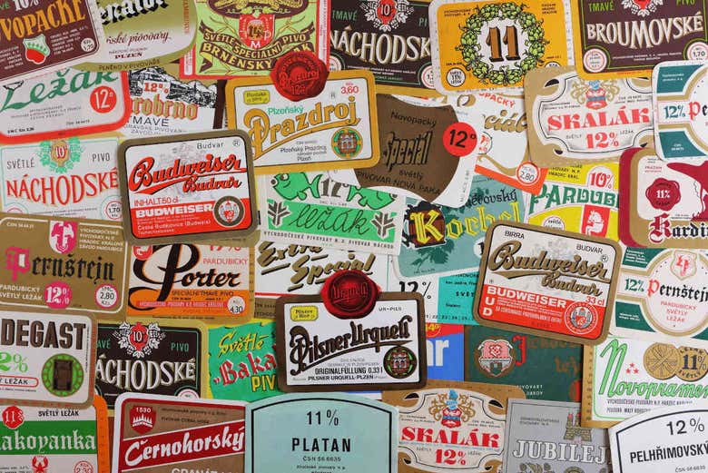 Diferentes marcas de cerveza