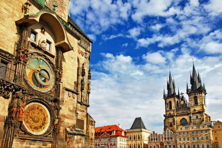 Spot the famous Astronomical Clock Tower