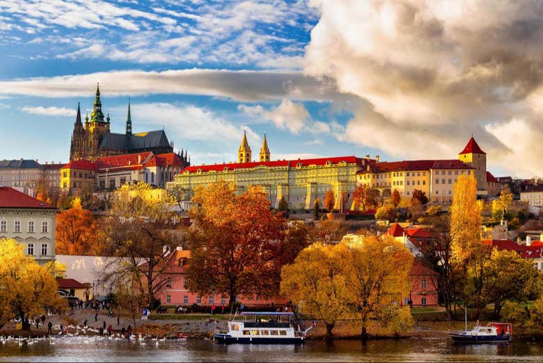 Soak up beautiful panoramas of the Czech capital