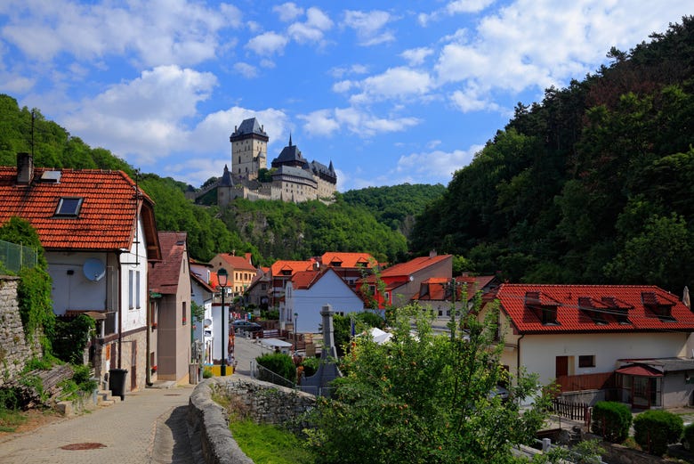 Walk through the charming village on the way to the castle