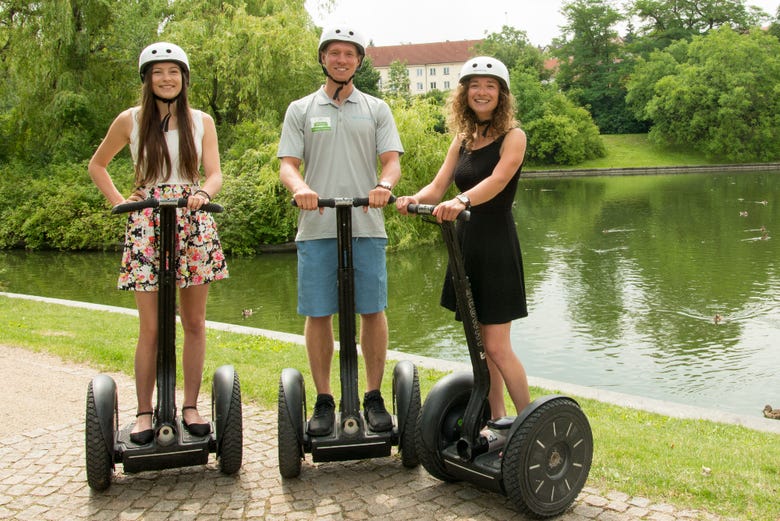 Passing through the parks of Prague on a Segway