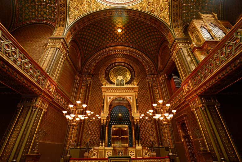 Décoration mauresque de la Synagogue Espagnole