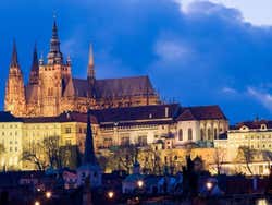 Prague Castle at dusk