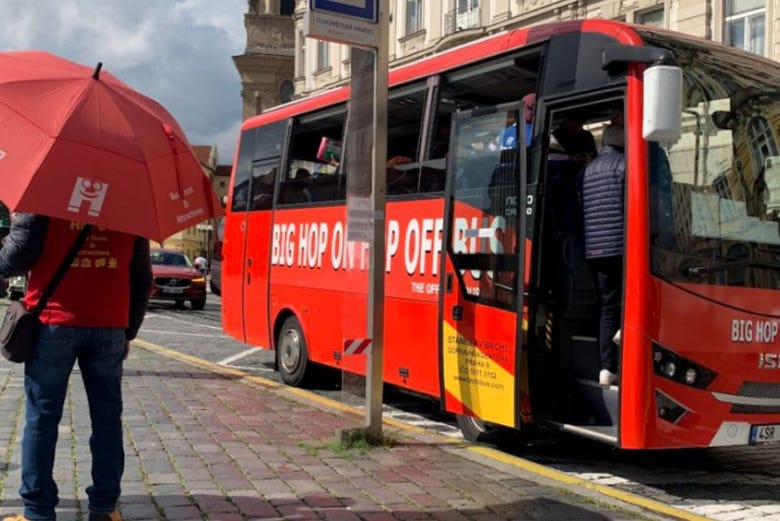Prague tourist bus