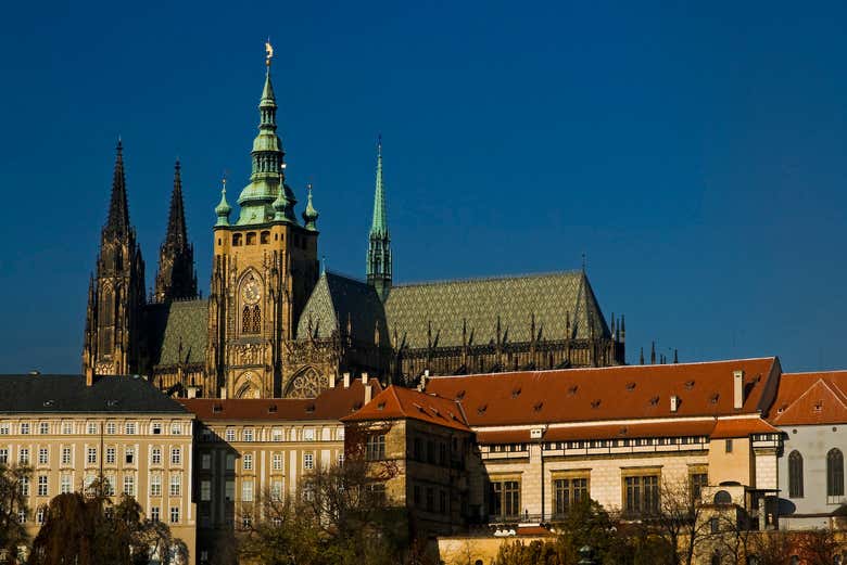 Vue sur le château de Prague
