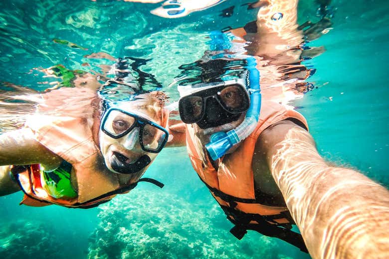 Disfrutando del snorkel en Bayahibe