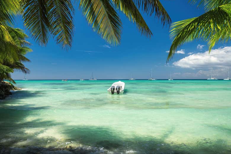 La vista del mar desde la playa