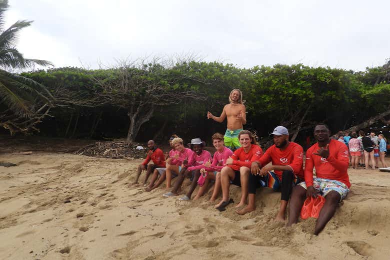 Una foto del recuerdo antes de la clase