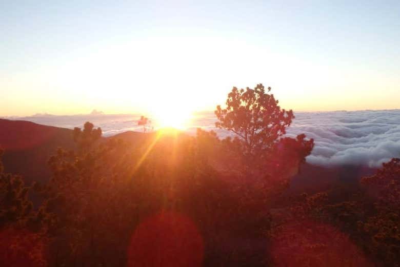 Puesta del sol vista desde la cima del Pico Duarte