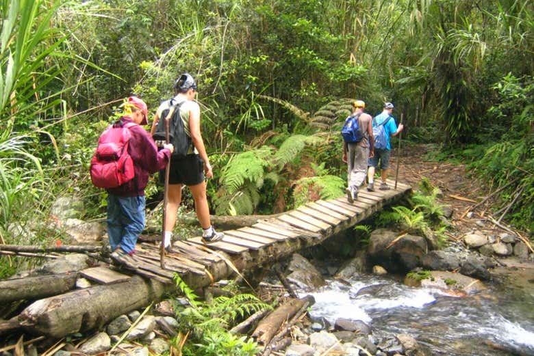 Disfrutando de la ruta de trekking