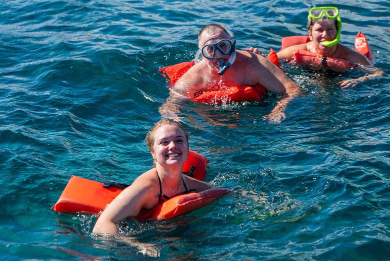 Desfrutando do snorkel