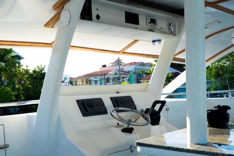 O barco pronto para zarpar