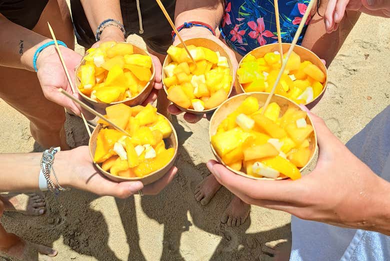 Re-energise with some food after the hike