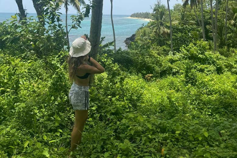 Contemplando la costa norte de Samaná