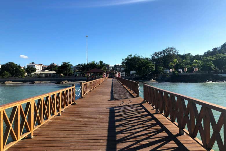 Il molo da cui si vede la costa di Miches