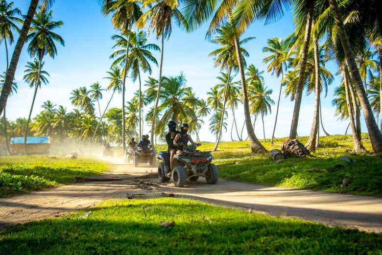 Atravesando la selva costera de playa El Limón