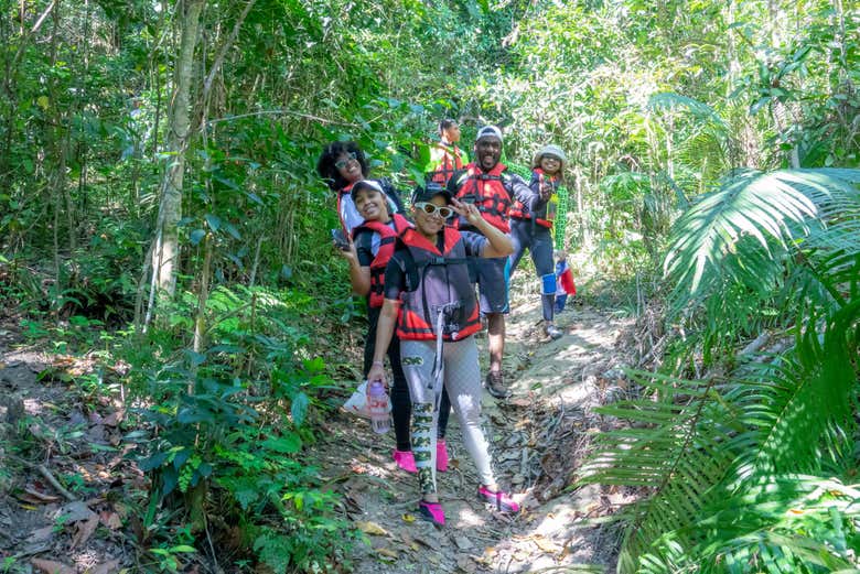 Desfrutando do tour de aventura