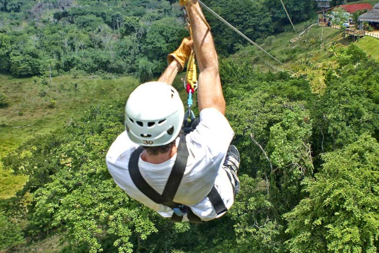 Circuito de tirolinas en Monkeyland