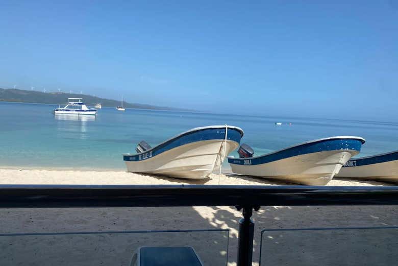 La vista dalla spiaggia