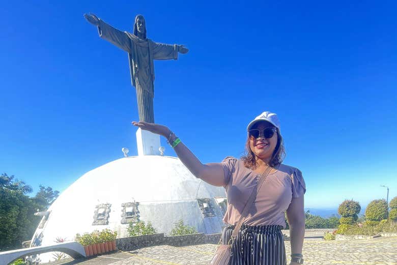 ¡Momento foto en el monte Isabel de Torres!