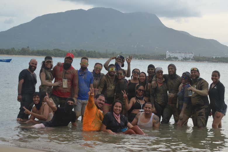 Un baño en la playa de bergantin