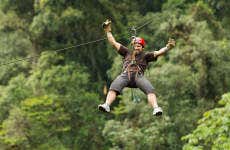 Ziplining in Monkeyland