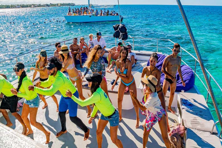 Disfrutando de la travesía por el Caribe