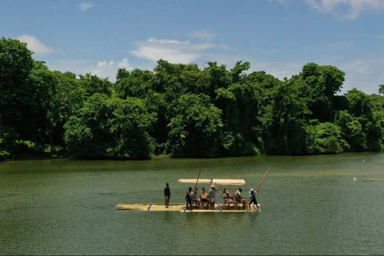Bamboo Raft in the River Maimon 