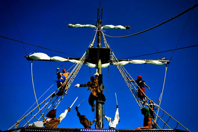 Durante o duelo de piratas