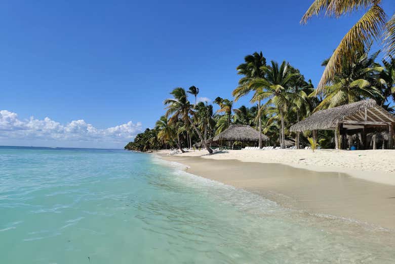 Praia da ilha Saona