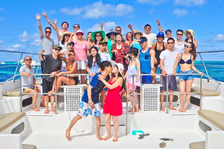 Será uma grande festa de catamarã por Punta Cana