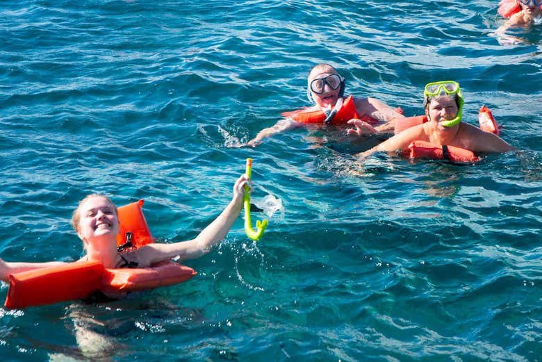 Disfrutando del snorkel