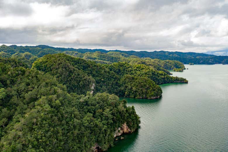 Vista aerea del Parco nazionale Los Haitises