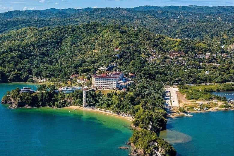 Vista aerea sul paesaggio di Samaná