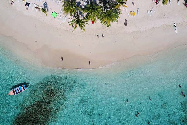 Vista aérea de Cayo Levantado