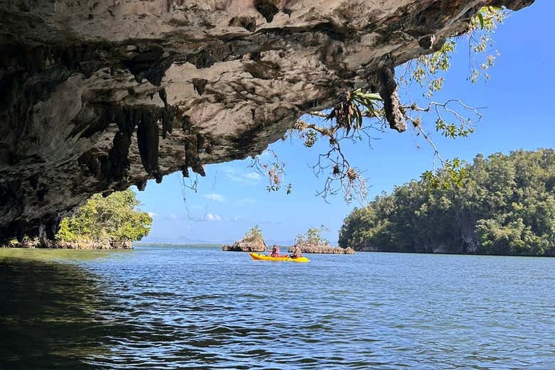 Durante il giro in kayak