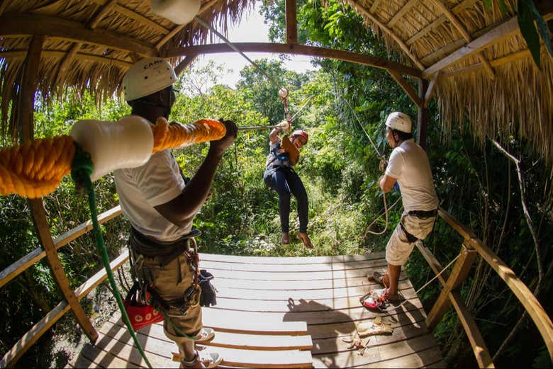 Llegando a una de las plataformas