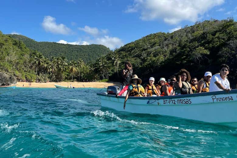 Sail on crystal-clear water