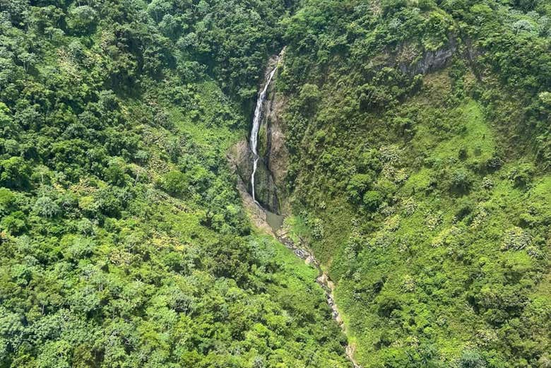 La cascata vista dall'alto