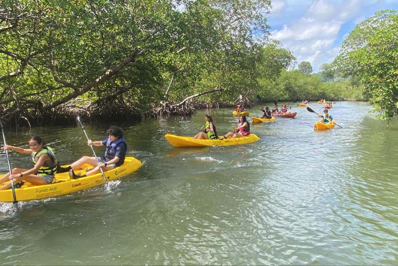 Paseando en kayak por Los Haitises
