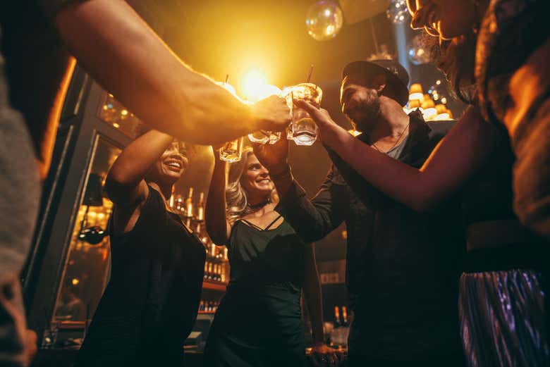 Desfrutando do Pub Crawl