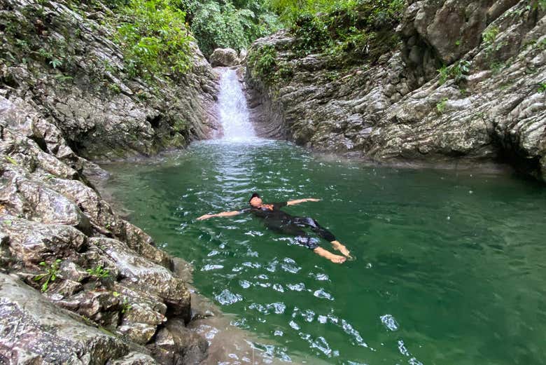 Disfrutando de un chapuzón