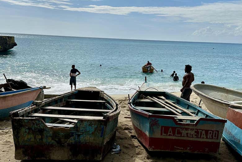 Barcos en la orilla de La Caleta