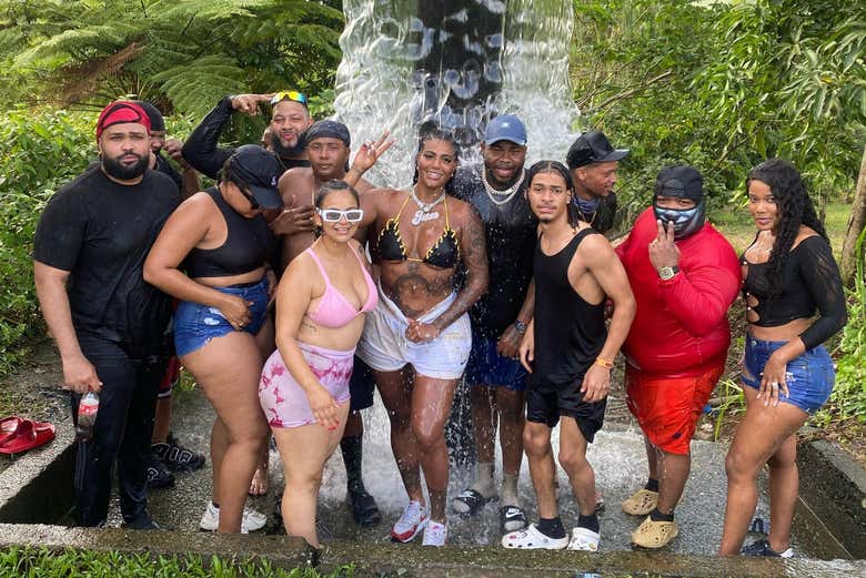 Lors d'un arrêt pendant la balade en quad