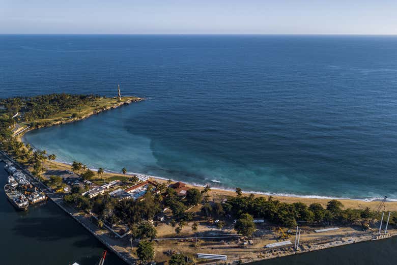 Vistas aéreas del Malecón de Santo Domingo