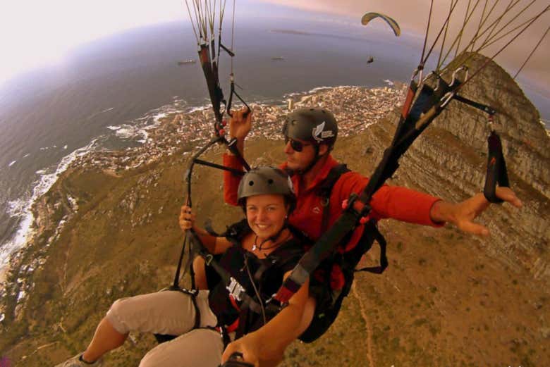 Vol en parapente au Cap